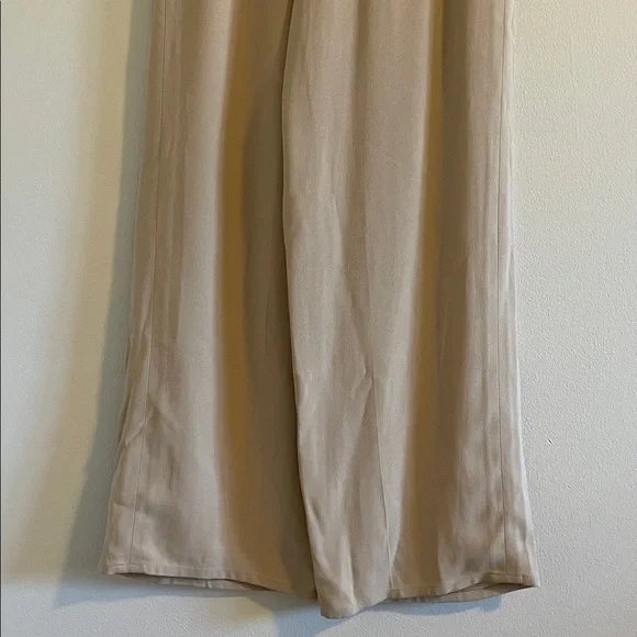 Sonia Rykiel Wide‎ Leg Trousers Pants Women’s Size Small Pleated High Rise Beige - Picture 5 of 10